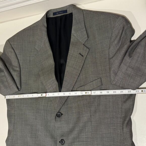 Ralph Lauren Mens Gray 3 Button Front Suit Jacket Pure New Wool Size 46R - Picture 11 of 13